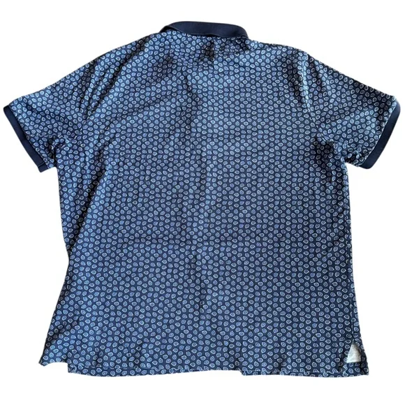 Polo Ralph Lauren Polo Men's Large Blue & White Print Classic Fit Short Sleeve - Picture 3 of 12